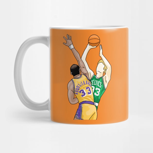 Kareem Abdul Jabbar vs Larry Bird // 33 vs 33 // Drawing Style by thesportstation